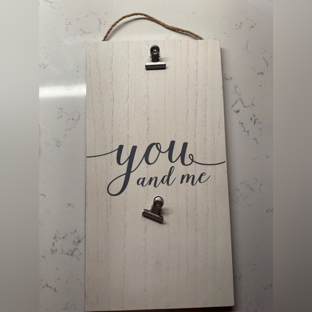 White and Black 'You and Me' Wall Decor